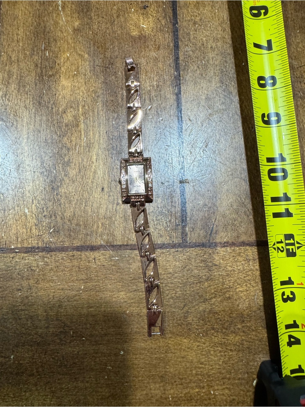 Women’s Rose Gold Link Bracelet Watch - Classic Rectangular Dial